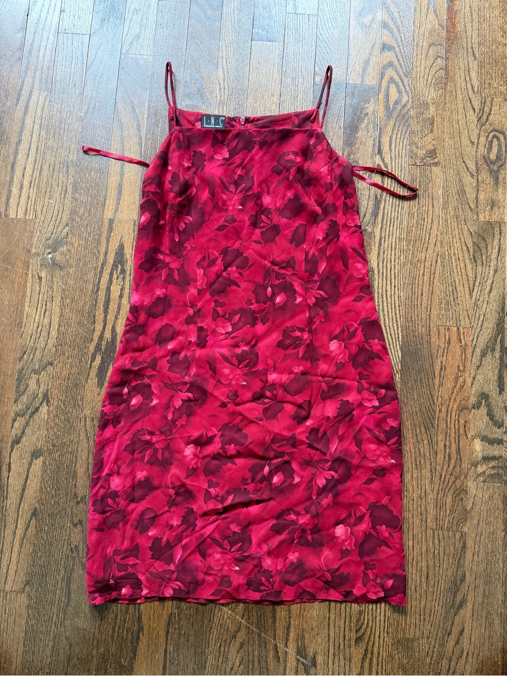 Y2K INC Red Floral Slip Dress